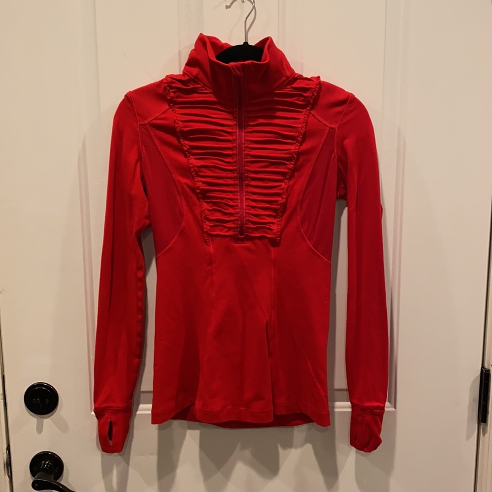 Lululemon red quarter zip